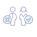 Self-selection bias icon